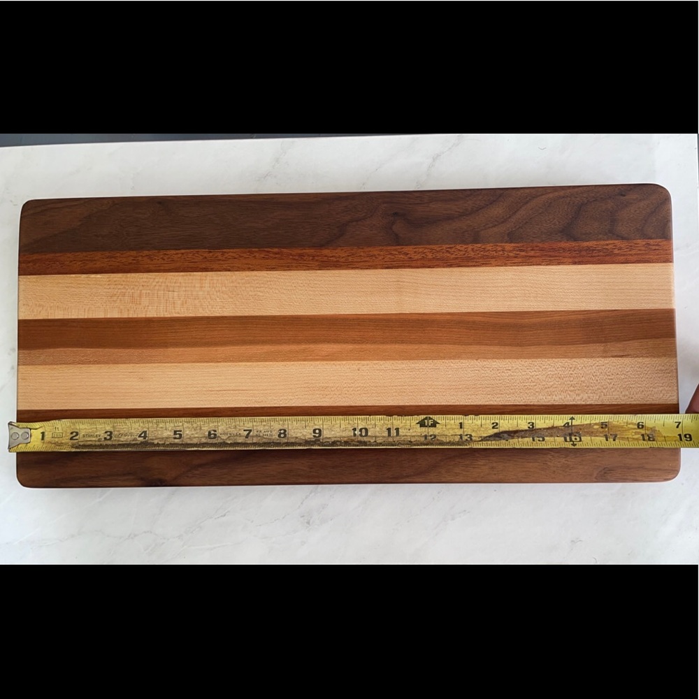 Locally Handmade Wood Cutting Board - Black Walnut, Mahogany, Maple Cherry - Picture 3 of 4